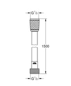 Grohe Relexaflex Plastik Duş Hortumu 150 cm – 28151002 teknik çizim