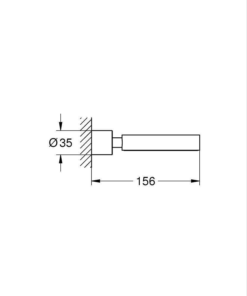 Grohe Atrio Sabunluk Tutacağı Krom – 40885000 teknik çizim