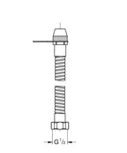 Grohe Taharet Sprey Takımı (Vanasız) Krom - 27102000 teknik çizim