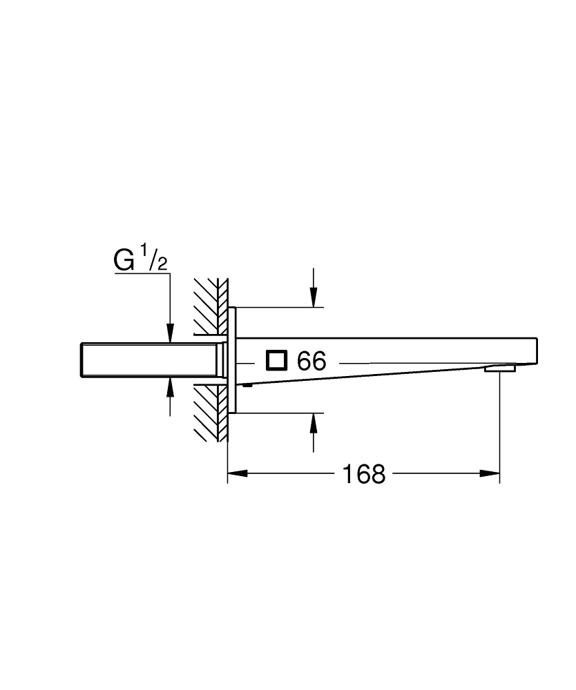 Grohe Çıkış Ucu Plus Krom - 13404003 teknik çizim