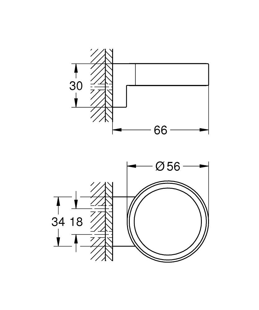 Grohe Selection Sabunluk Tutacağı - 41027000 teknik çizim