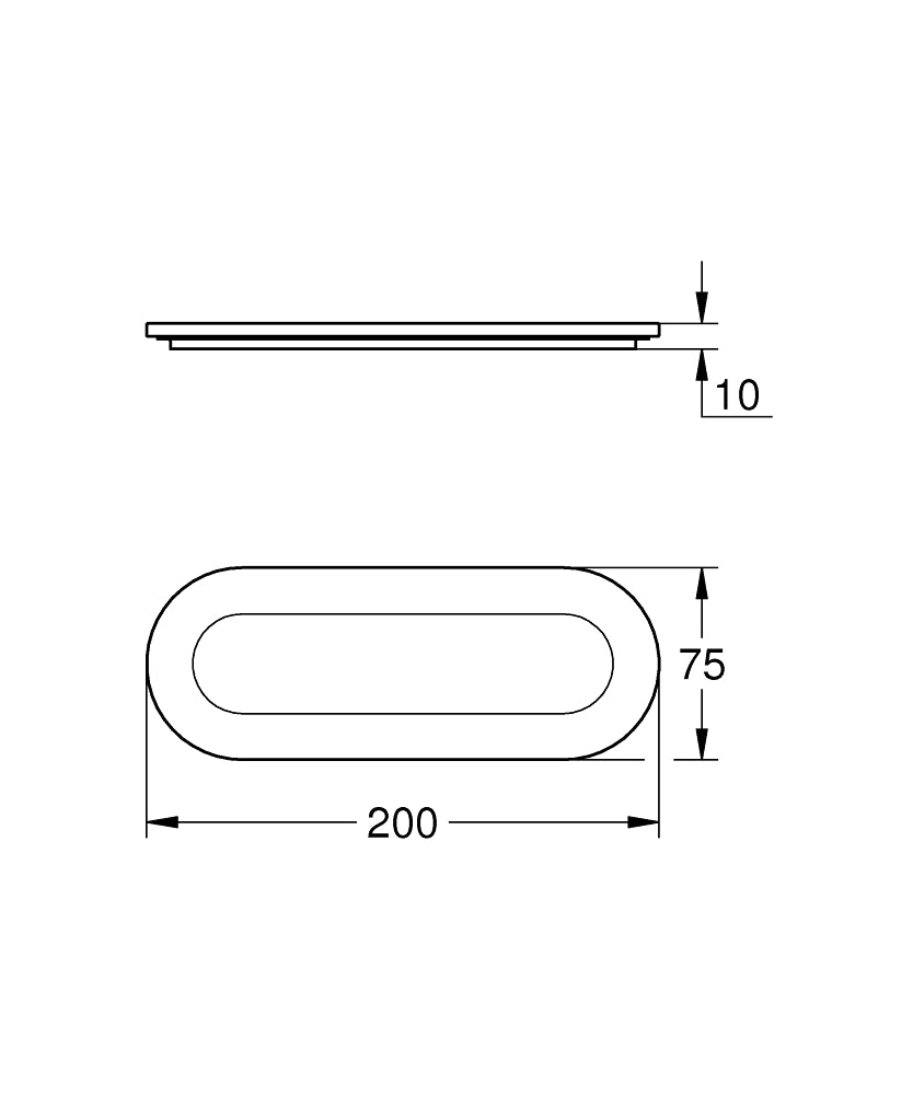 Grohe Selection Sabunluk, Tutacak Hariç - 41036000 teknik çizim