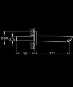 Grohe Baucosmopolitan Çıkış Ucu 13255001 teknik çizim