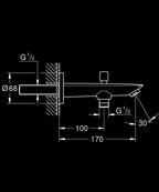 Grohe Baucosmopolitan Yön Değiştiricili Çıkış Ucu - 13425001 teknik çizim