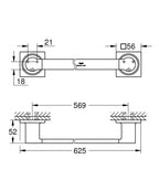 Grohe Allure Havluluk - 40341001 teknik çizim