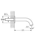 Grohe Atrio Çıkış Ucu - 13487000 teknik çizim