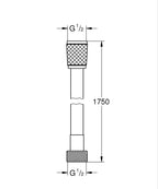 Grohe Relexaflex Duş Hortumu 1750 mm - 28410002 teknik çizim
