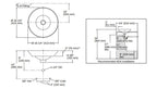 Kohler Lavabo Çanak Conical Bell teknik çizim