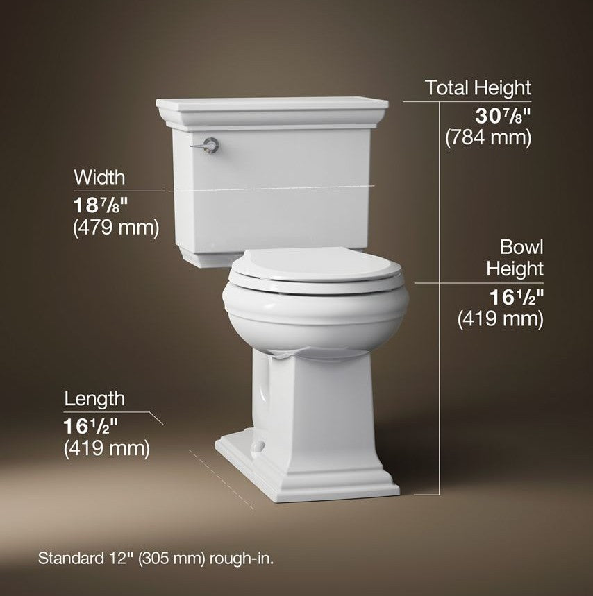 Kohler Klozet Rezervuarlı Memoirs Stately Takım, Beyaz