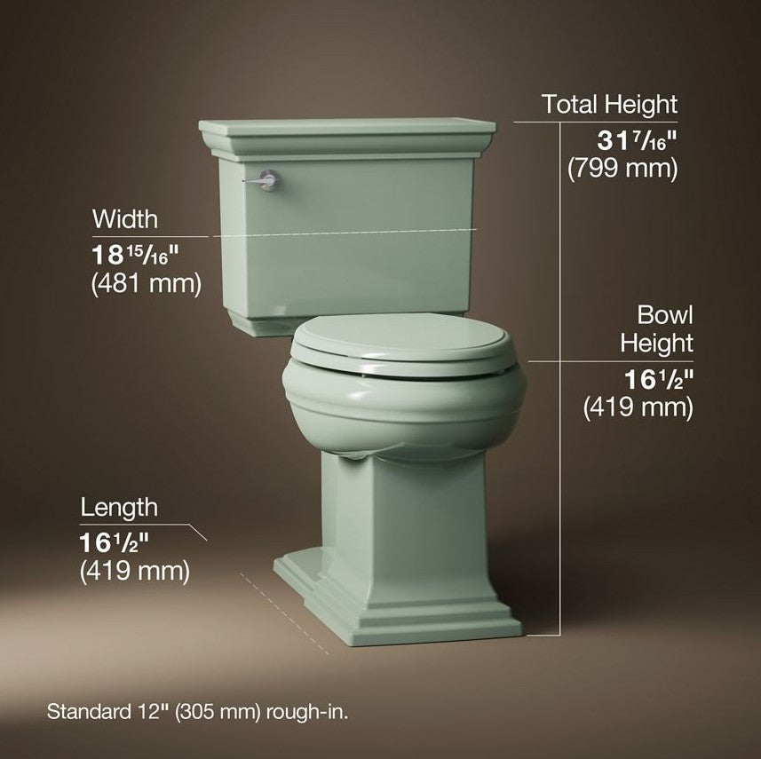 Kohler Klozet Rezervuarlı Memoirs Stately Takım, Kavak Yeşili