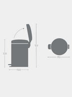 Brabantia Çöp Kutusu 12 litre Newicon Beyaz 111969