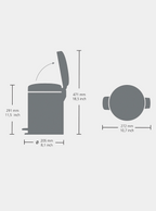Brabantia Çöp Kutusu 5 lt Pedallı Newicon Fpp Mat Steel 112102