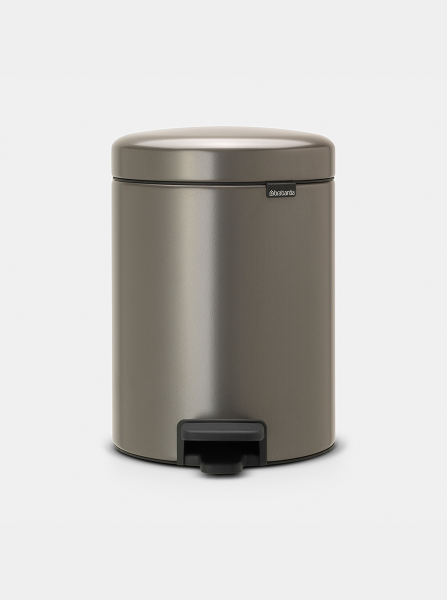 Brabantia Çöp Kutusu 5 litre Newicon Pedallı Platin 112683