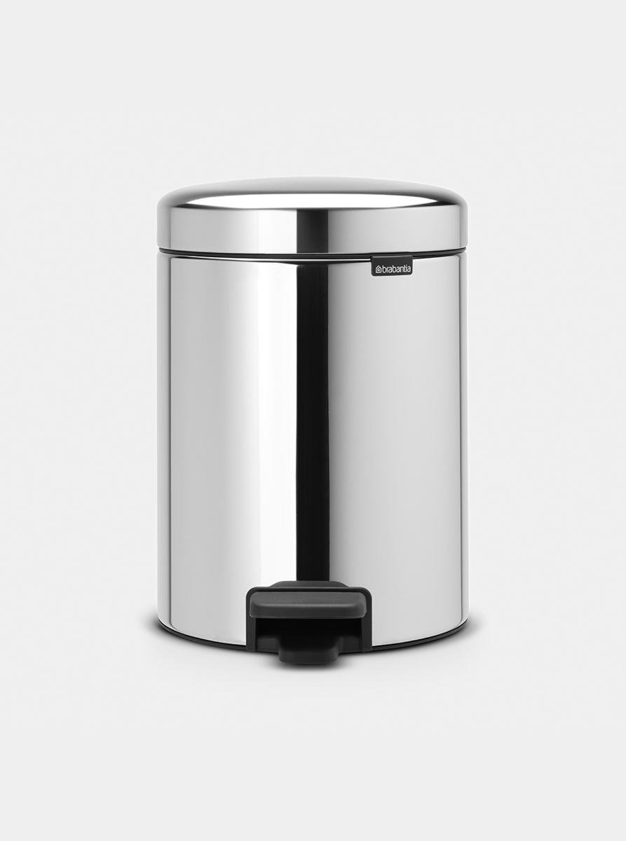 Brabantia Çöp Kutusu Pedallı 5 lt Parlak Çelik 112621