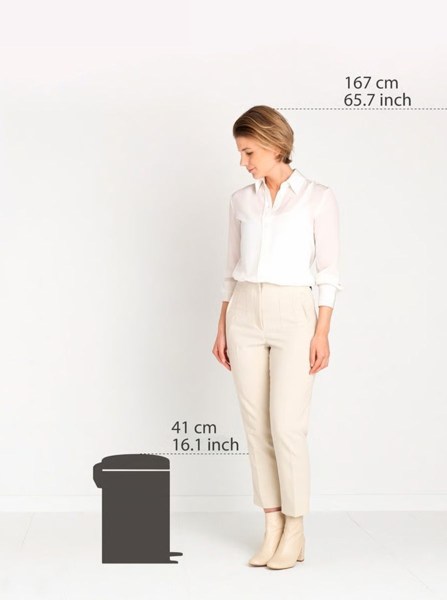 Brabantia Çöp Kovası Newicon Brillant Steel Pedallı Çöp Kutusu 12lt 113581