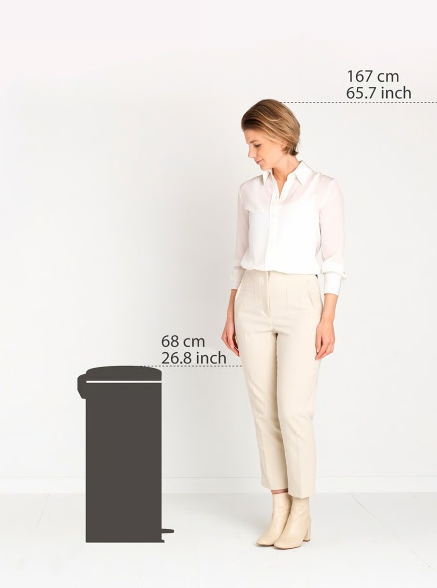 Brabantia Çöp Kutusu 30 litre Newicon Pedallı Krom 114366
