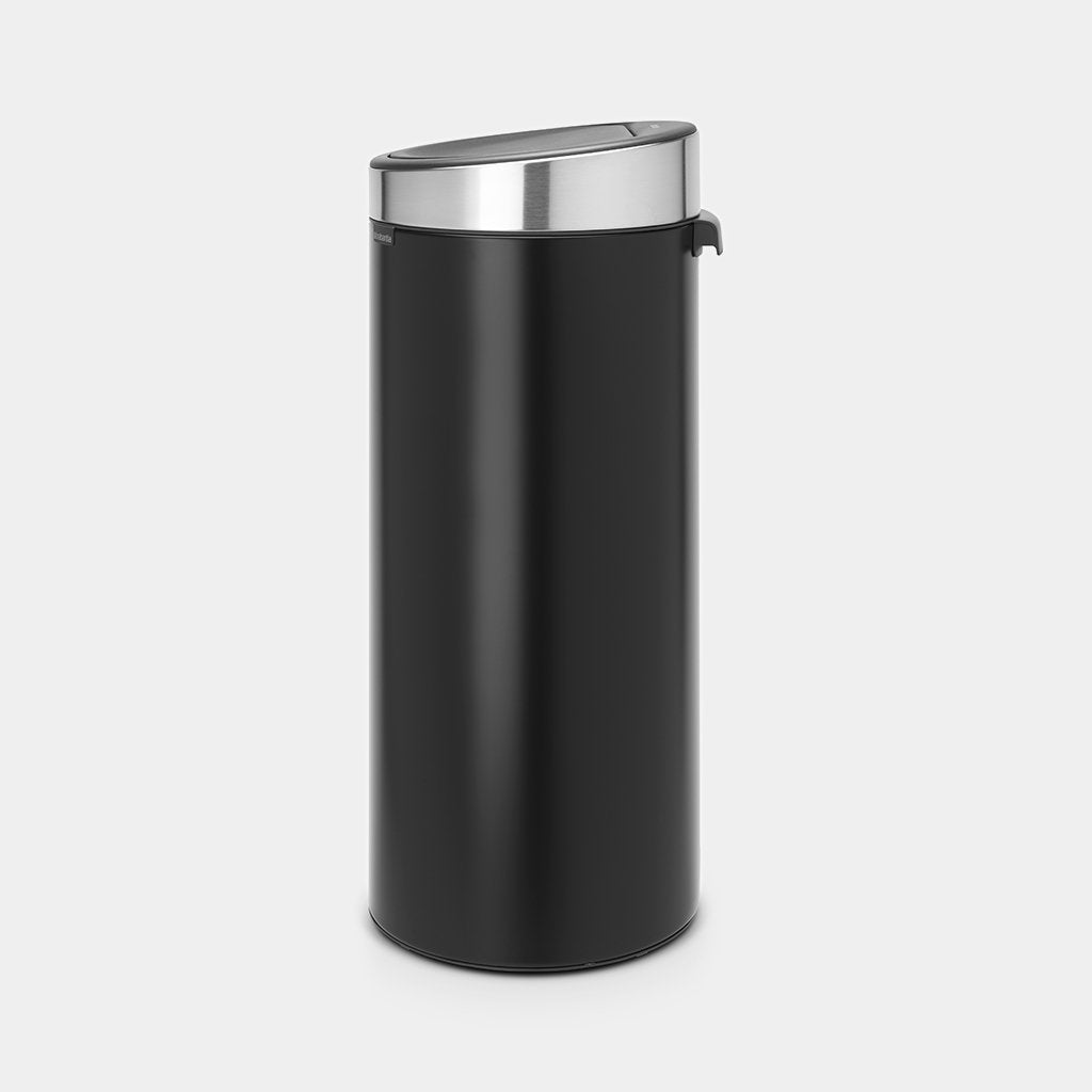 Brabantia Çöp Kutusu 30 litre Touch Bın New Krom Çerçeveli Mat Siyah115448