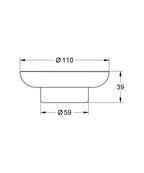 Grohe Essentials Sabunluk Camı - 40368001 teknik çizim