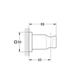 Grohe Rainshower® El Duşu Askısı - 27075000 teknik çizim