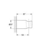 Grohe Rainshower Classic Sabit El Duş Askısı - 27056000 teknik çizim