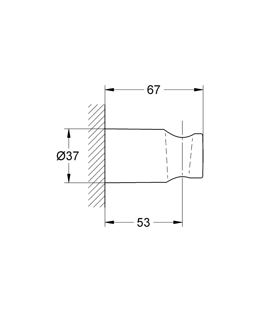 Grohe Rainshower Classic Sabit El Duş Askısı - 27056000 teknik çizim
