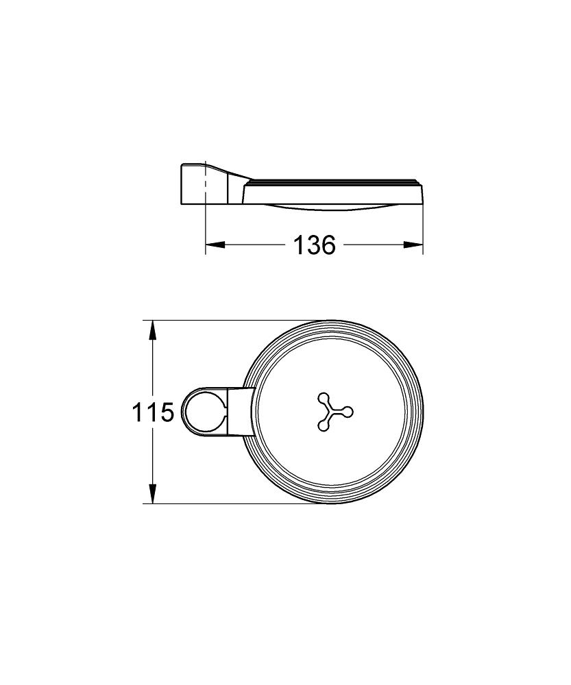 Grohe Sabunluk teknik çizim