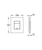 Grohe Gömme Rezervuar Kumanda Paneli ABS Brushed  Warm Sunset - 38732DL0 teknik çizim