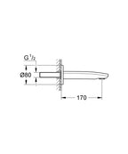 Grohe Eurostyle Cosmopolitan Çıkış Ucu - 13276002 teknik çizim