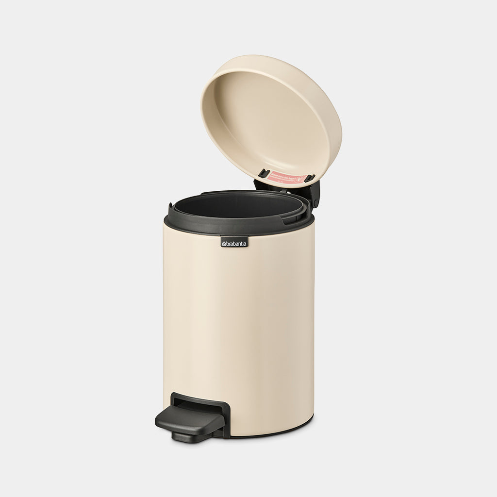 Brabantia Çöp Kutusu 3 litre Newicon Pedallı Mat Bej 149887