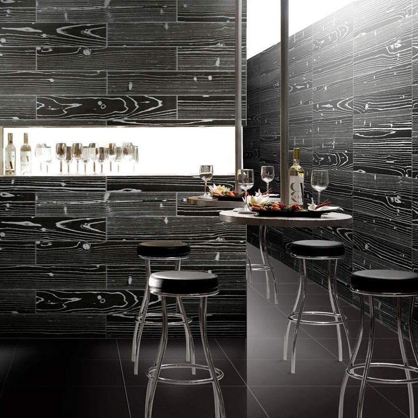 14oraitaliana Parke Seramik Uonuon White Positive Nero 20 x 120 cm