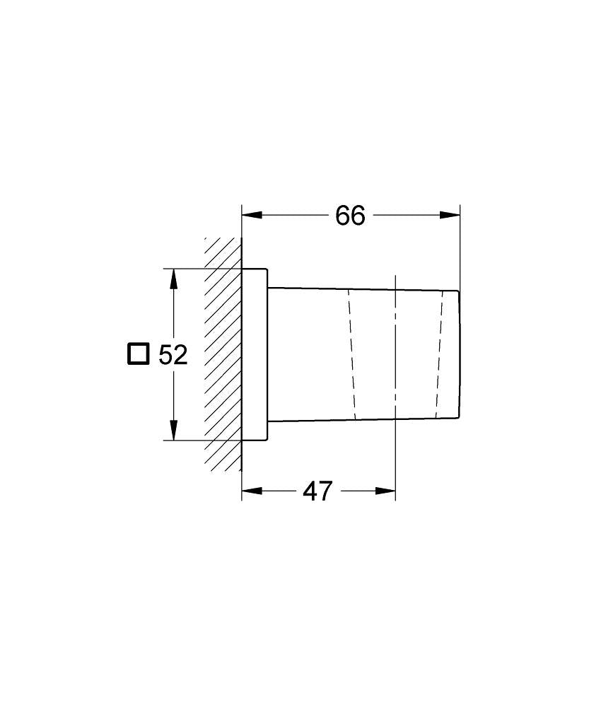 Grohe Euphoria Cube El Duşu Askısı - 27693000 teknik çizim