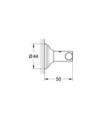 Grohe Essentials Authentic Havlu/Bornoz Askılığı - 40656001 teknik çizim