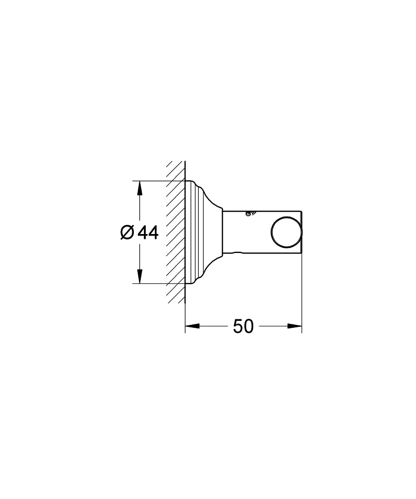 Grohe Essentials Authentic Havlu/Bornoz Askılığı - 40656001 teknik çizim