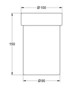 Grohe Allure Tuvalet Fırçalık Camı – 40265000 teknik çizim
