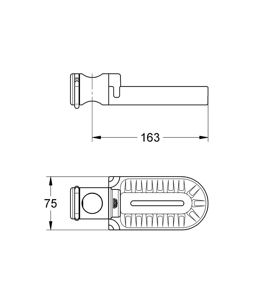 Grohe RelexaSabunluk teknik çizim