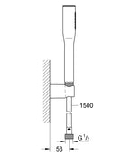 Grohe Euphoria Cosmopolitan Stick Duş Seti 27369000 teknik çizim