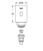 Grohe Tectron Retro-Fit Ünite - 37427000 teknik çizim