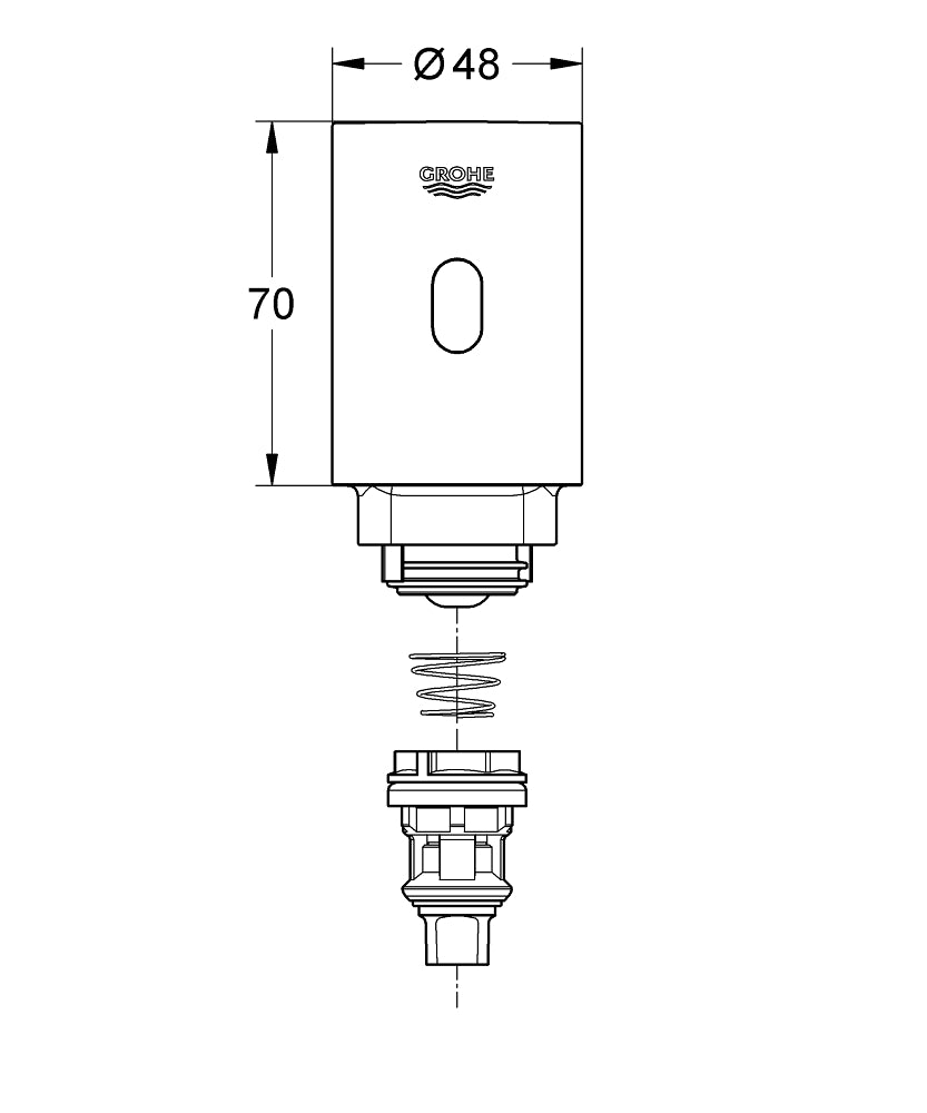 Grohe Tectron Retro-Fit Ünite - 37427000 teknik çizim