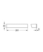 Grohe Grohtherm 2000GROHE EasyReach duş teknesi teknik çizim