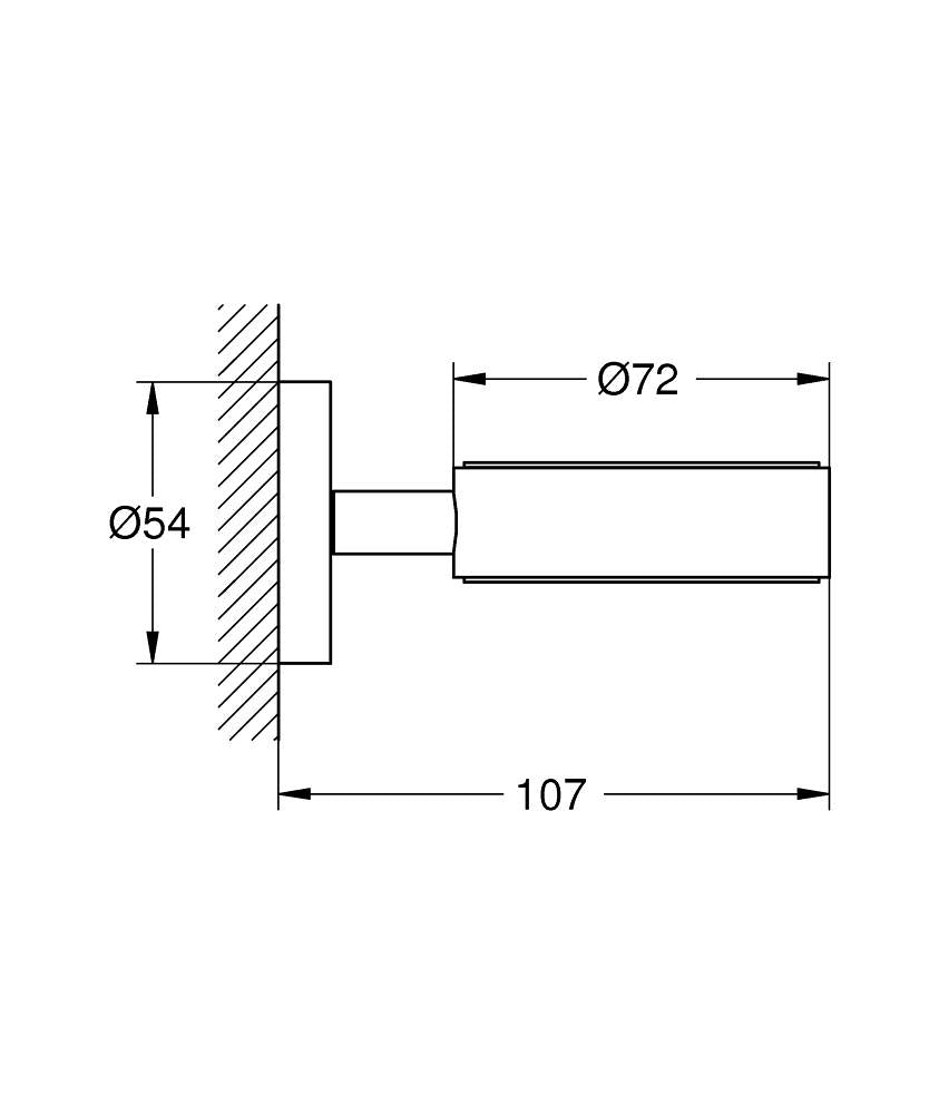 Grohe Essentials Holder F.Glass/Dish/Dispenser - 1024662430 teknik çizim
