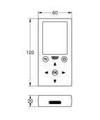 Grohe Fotoselli Ürünler İçin Uzaktan Kumanda Beyaz - 36407001 teknik çizim