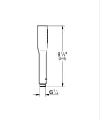 Grohe Euphoria Stick Cosmopolitan El Duşu 1 Akışlı Mat Siyah - 22126KF0 teknik çizim