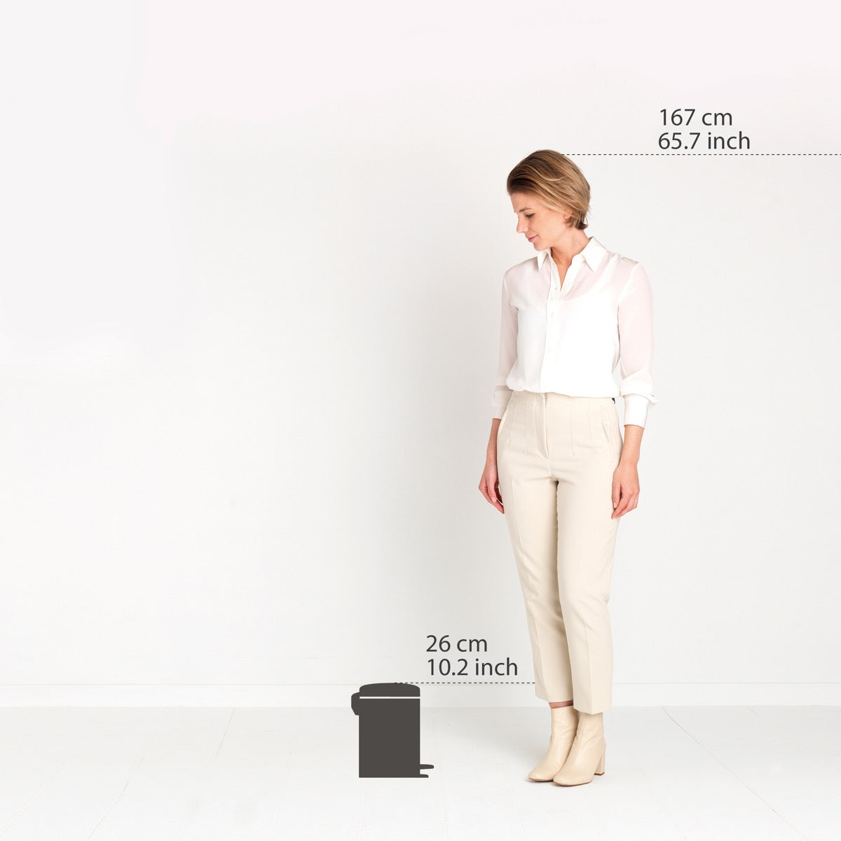 Brabantia Çöp Kutusu 3 litre Newicon Pedallı Mat Bej 149887