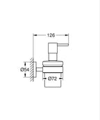 Grohe Sıvı Sabunluk Seti Essentials Super Steel - 40448DC1 teknik çizim