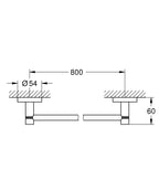 Grohe Uzun Havluluk 80 cm Essentials Brushed  Warm Sunset - 40386DL1 teknik çizim