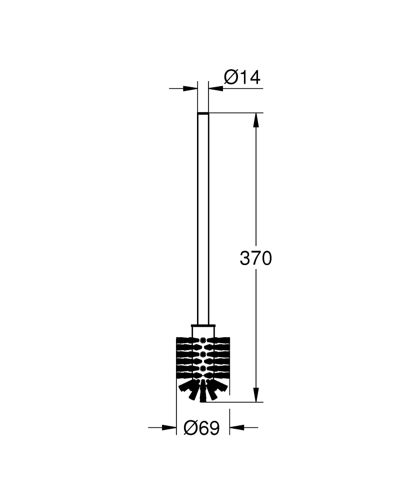 Grohe Essentials Yedek Fırça - 40392000 teknik çizim