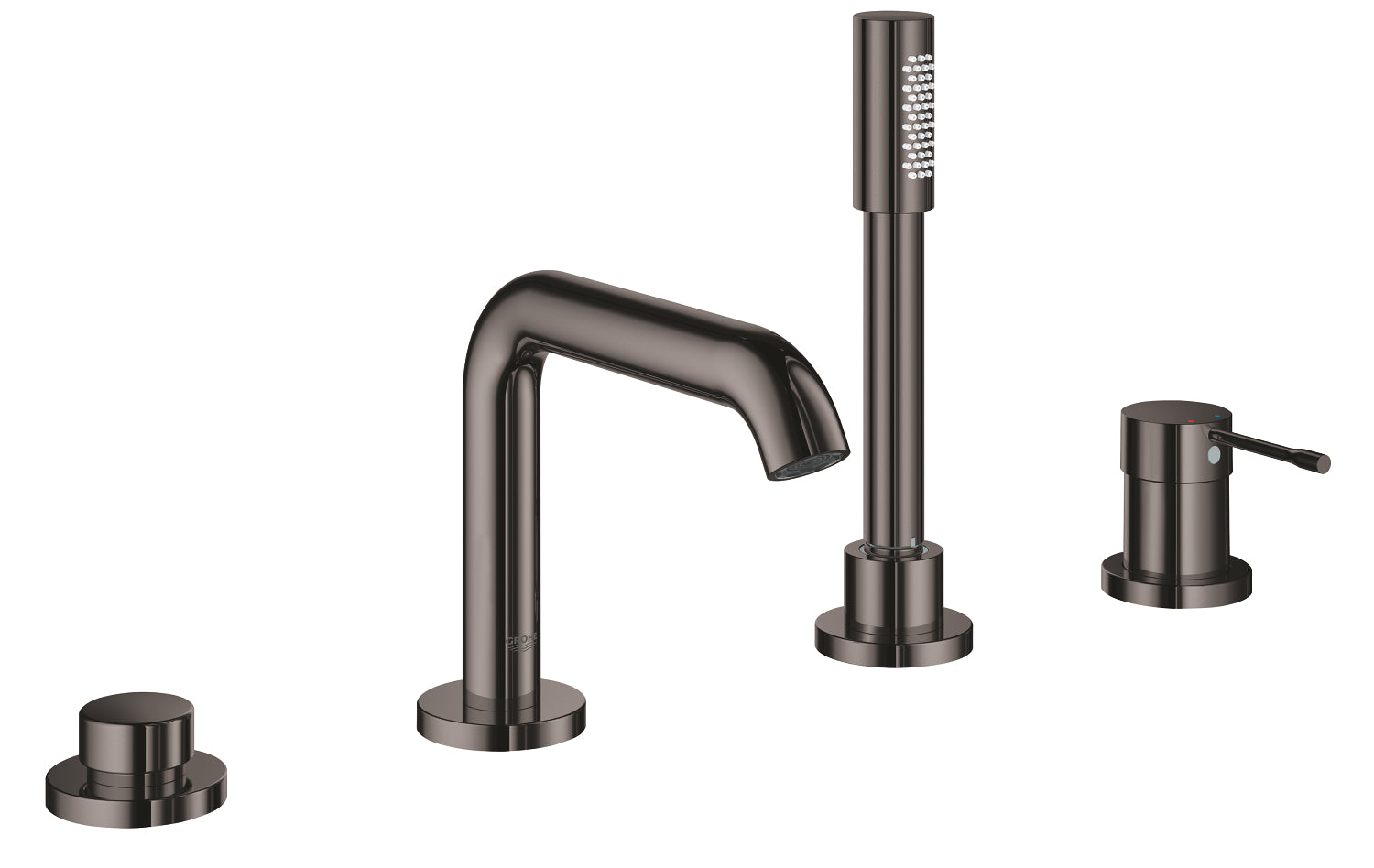 Grohe Essence Dört Delikli Küvet Bataryası Hard Graphite - 19578A01