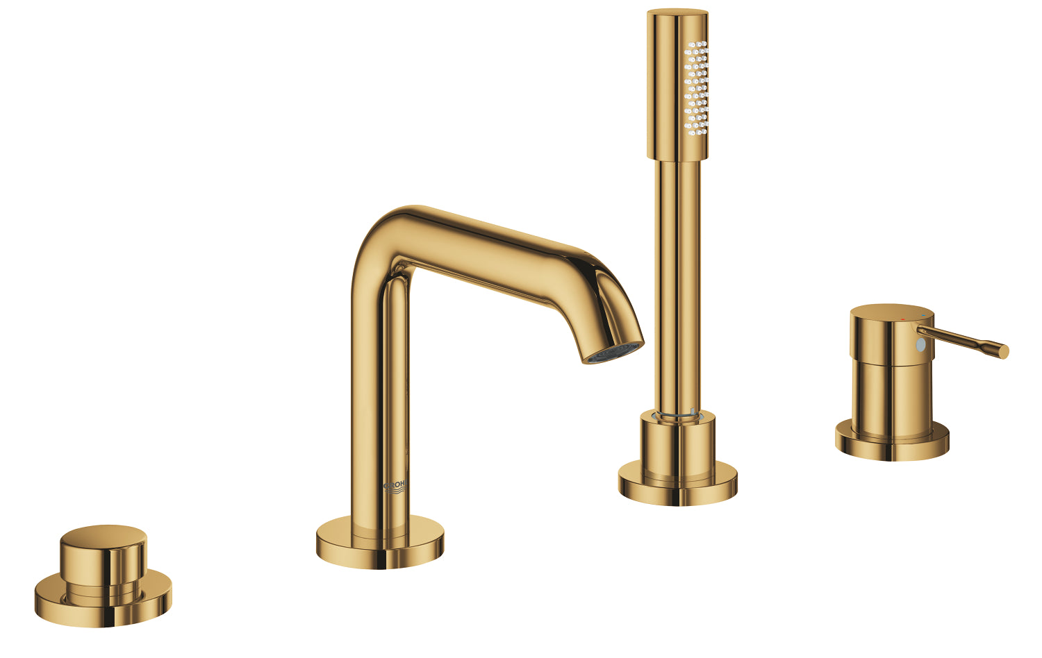 Grohe Essence Dört Delikli Küvet Bataryası Cool Sunrise - 19578GL1