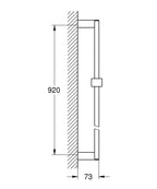 Euphoria Cube Duş Sürgüsü 900 mm - 27841000 teknik çizim