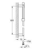 Grohe Euphoria Cube Stick Sürgülü Duş Seti Krom – 27891000 teknik çizim